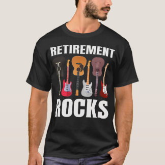Funny Guitar Collector Retirement Rocks Guitarist  T-Shirt