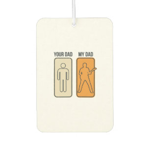 Funny Guitar Dad Vintage Engraving Shirt Design_1 Car Air Freshener