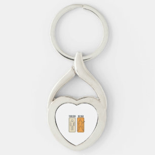 Funny Guitar Dad Vintage Engraving Shirt Design_1 Key Ring