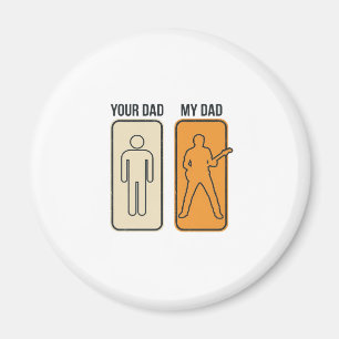 Funny Guitar Dad Vintage Engraving Shirt Design_1 Magnet