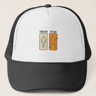 Funny Guitar Dad Vintage Engraving Shirt Design_1 Trucker Hat