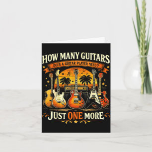 Funny guitar design for men women guitarist guitar card