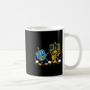 Funny Guitar Dreidel Menorah Hanukkah Kids Womens Coffee Mug