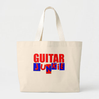 funny guitar large tote bag