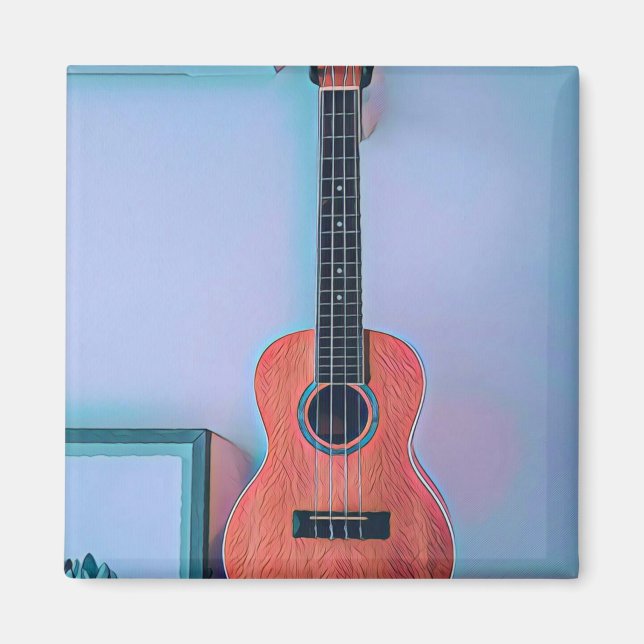 Funny guitar lover gift magnet (Front)