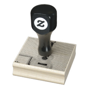 Funny guitar lover gift rubber stamp
