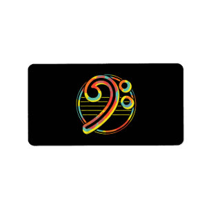 Funny Guitar Lovers  Guitar Music Lover Bass Cleff Label