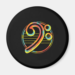 Funny Guitar Lovers Guitar Music Lover Bass Cleff Magnet