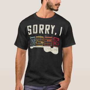 Funny Guitar Lovers Hidden Message Sorry I Dgaf Gu T-Shirt
