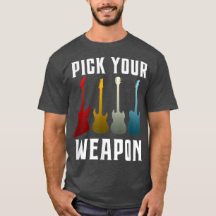 Funny Guitar Pick Your Weapon Vintage Music 776 T-Shirt