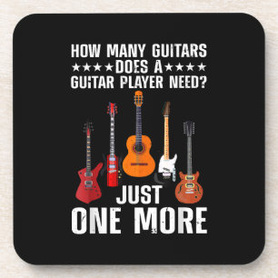 Funny Guitar Player Art For Men Women Guitarist Gu Coaster
