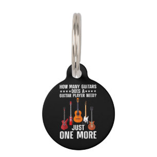 Funny Guitar Player Art For Men Women Guitarist Gu Pet Tag