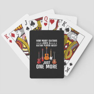 Funny Guitar Player Art For Men Women Guitarist Gu Playing Cards