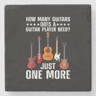 Funny Guitar Player Art For Men Women Guitarist Gu Stone Coaster
