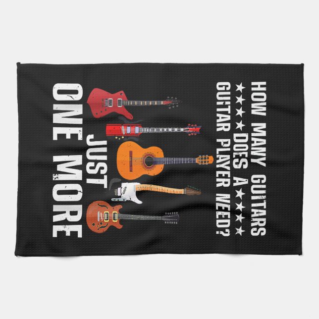 Funny Guitar Player Art For Men Women Guitarist Gu Tea Towel (Horizontal)