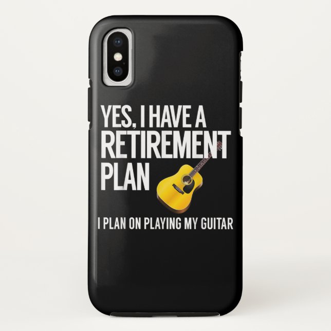 Funny Guitar Player Retirement Gift Case-Mate iPhone Case (Back)