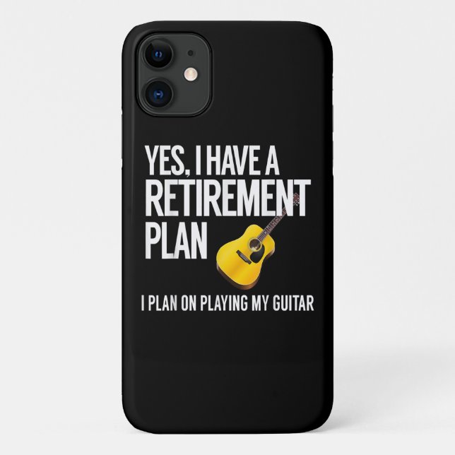 Funny Guitar Player Retirement Gift Case-Mate iPhone Case (Back)