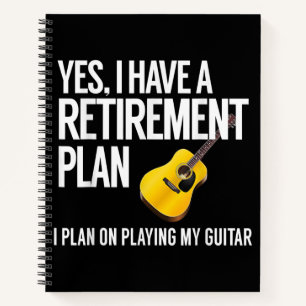Funny Guitar Player Retirement Gift Notebook