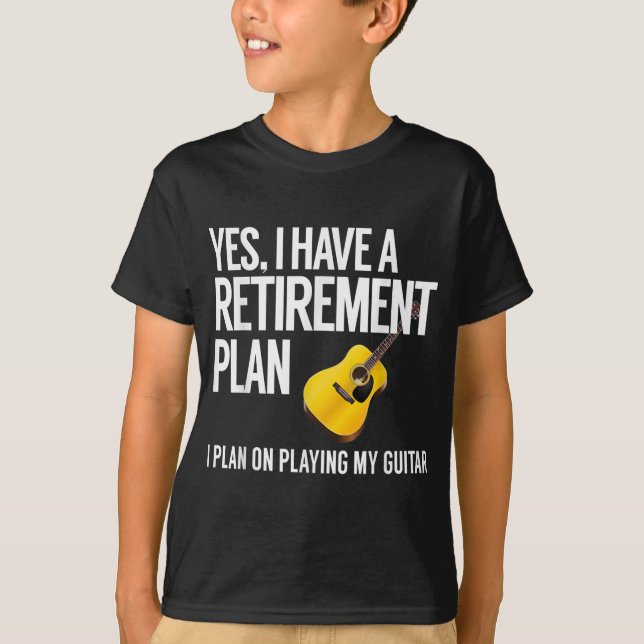 Funny Guitar Player Retirement Gift T-Shirt (Front)