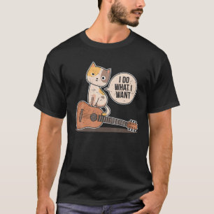 Funny Guitar Player Saying Guitarist Cute Cat What T-Shirt