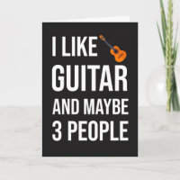 Funny Guitarist Card For Guitar Player Lover Humou