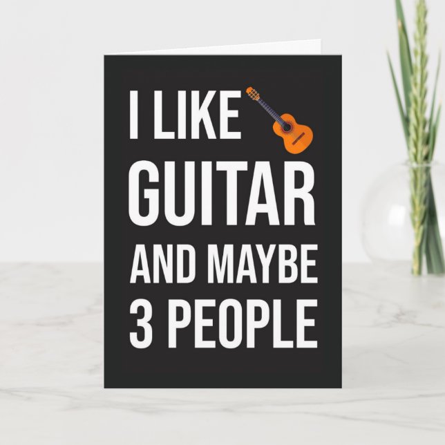 Funny Guitarist Card For Guitar Player Lover Humou (Front)