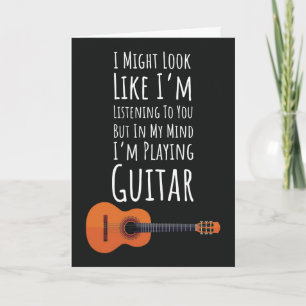 Funny Guitarist Card Guitar Player Rock Band Humou