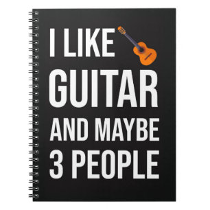 Funny Guitarist Gifts Player Music Lover Guitar Notebook