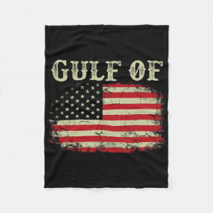 Funny Gulf Of United States Of America Flag 1 Fleece Blanket