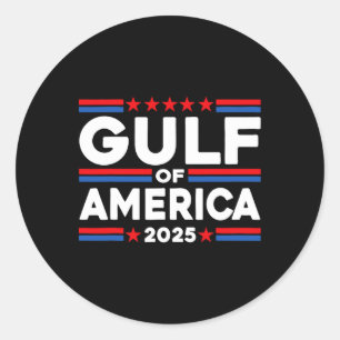 Funny Gulf Of United States Of America Flag Classic Round Sticker