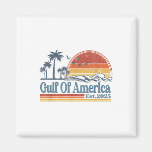 Funny Gulf Of Usa America Est 2025 American Flag G Magnet