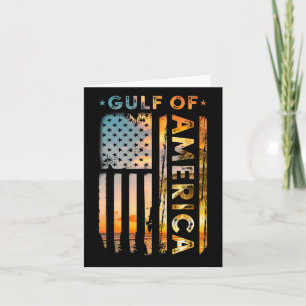 Funny Gulf Of Usa America Vintage American Flag Be Card
