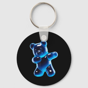 Funny Gummy Bear Art For Men Women Kids Candy Bear Key Ring