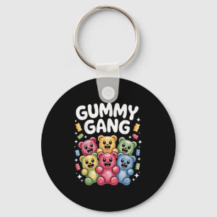 Funny Gummy Bear Design For Men Women Kids Gummy B Key Ring