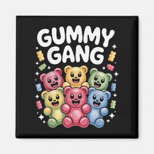 Funny Gummy Bear Design For Men Women Kids Gummy B Magnet