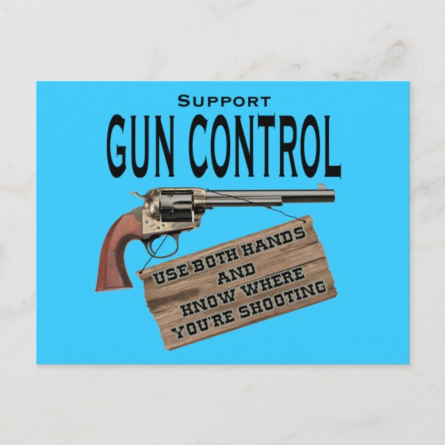 Funny Gun Control Postcard #2 (Front)