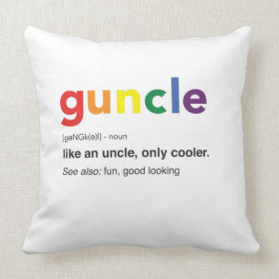Funny Guncle Definition Print Cushion