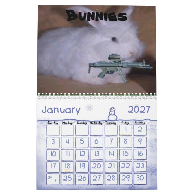 Funny guns Calendar (Jan 2027)
