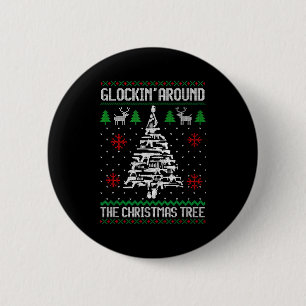 Funny Guns Ugly Christmas Sweaters For Gun Lovers  6 Cm Round Badge