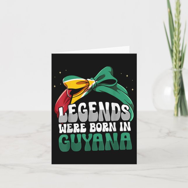 Funny Guyanese Flag Guyana  Card (Front)