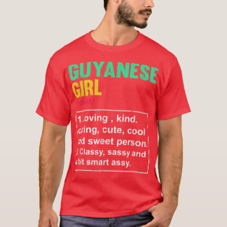 Funny Guyanese Girl Definition British Pun Guyana  T-Shirt