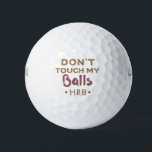 Funny Guys Humour Monogram Novelty Don't Touch my Golf Balls<br><div class="desc">Funny novelty guy's humour golf balls with personalised initials that read "don't touch my balls" - an always ridiculous play on words sports joke, which also happens to be very on-trend during the coronavirus times. A gift for dad or any guy who loves gross humour, perfect golf bachelor party favour....</div>