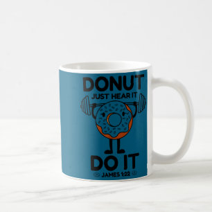 Funny Gym Donut Lifting Weight Fitness Motivation Coffee Mug