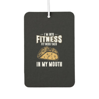 Funny Gym Fitness Taco T-Shirt Car Air Freshener