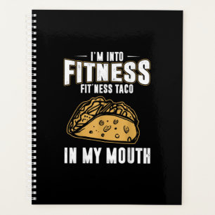 Funny Gym Fitness Taco T-Shirt Planner