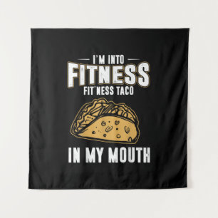 Funny Gym Fitness Taco T-Shirt Tapestry