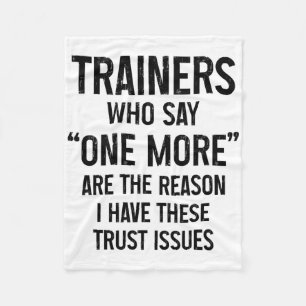 Funny Gym Fitness Trust Issues Pilates Yoga _1  Fleece Blanket
