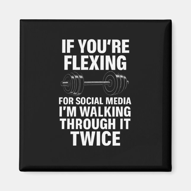 Funny Gym Flexing Workout Bodybuilding 2  Magnet (Front)