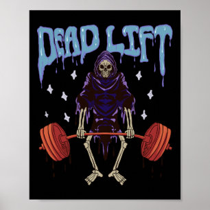 Funny Gym - Grim Reaper Deadlift Workout - Occult  Poster