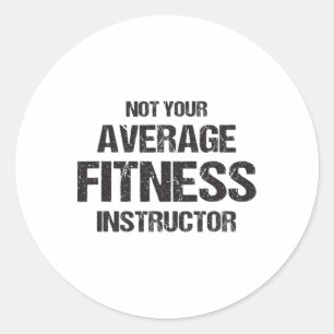 Funny Gym Instructor Workout Fitness Gift Bodybuil Classic Round Sticker